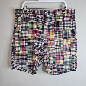 Polo Ralph Lauren Mens 38 Patchwork Madras Plaid Shorts Classic Fit Multicolor